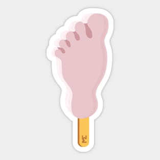 Funny Feet Ice Lolly Sticker